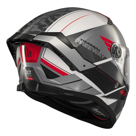 Kask integralny MT THUNDER 4 SV FREEWAY BLACK/RED/SILVER czarny czerwony srebrny