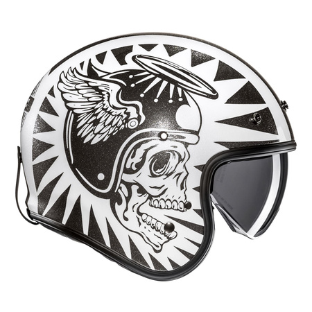 Kask otwarty HJC V31 FLAME WHITE/BLACK