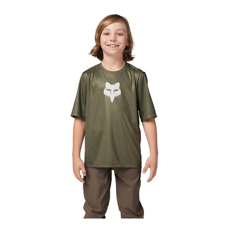 Koszulka rowerowa dziecięca FOX JUNIOR RANGER OLIVE GREEN