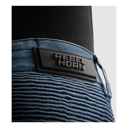 Jeansy motocyklowe REBELHORN REVOLT MONOLAYER WASHED BLUE niebieski