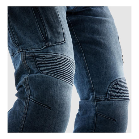 Jeansy motocyklowe REBELHORN VANDAL MONOLAYER WASHED BLUE niebieski