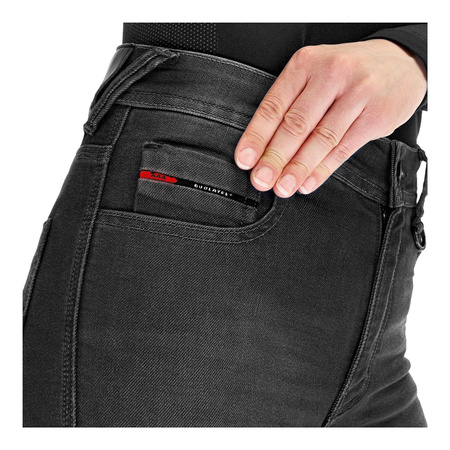 Jeansy motocyklowe damskie SHIMA RIDGE LADY BLACK