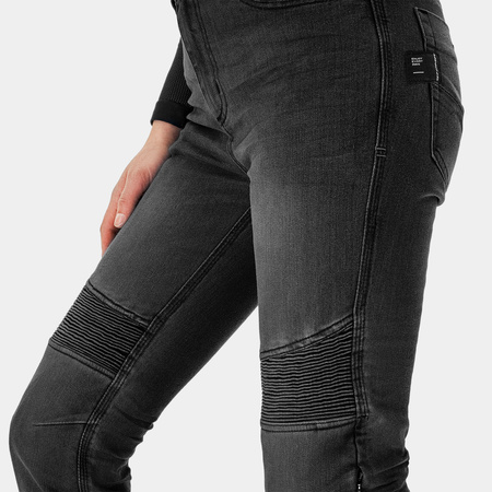 Jeansy motocyklowe damskie SHIMA ZENITH LADY BLACK czarny