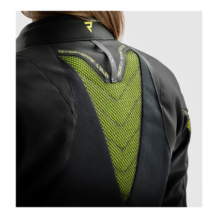 Kurtka tekstylna damska REBELHORN JAX LADY BLACK/FLUO YELLOW