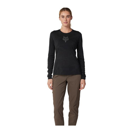 Koszulka rowerowa damska FOX LADY RANGER Z DŁUGIM RĘKAWEM TRU DRI BLACK czarny
