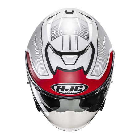 Kask otwarty HJC I31 TEVIS GREY/RED szary czerwony