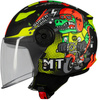 Kask otwarty dziecięcy MT LITE KIDS DINO MATT czarny żółty zielony czerwony