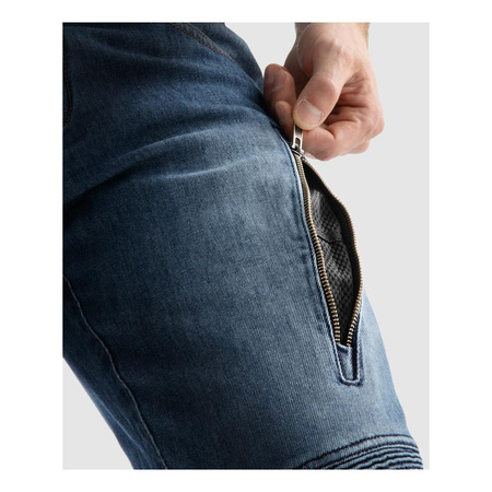 Jeansy motocyklowe REBELHORN VANDAL MONOLAYER WASHED BLUE