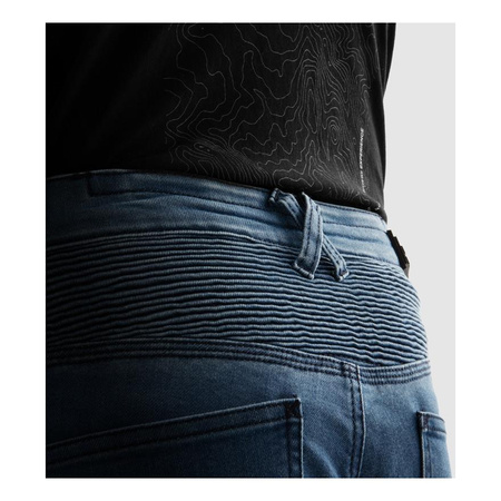 Jeansy motocyklowe REBELHORN REVOLT MONOLAYER WASHED BLUE niebieski
