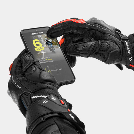 Rękawice sportowe SHIMA RS-3 RED FLUO czarny czerwony fluo