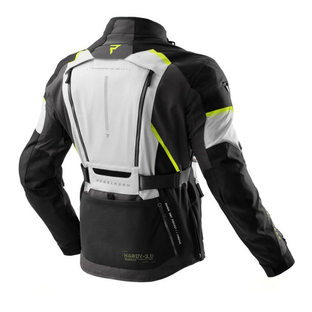 Kurtka tekstylna REBELHORN HARDY 3.0 BLACK/GREY/FLUO YELLOW czarny szary żółty fluo