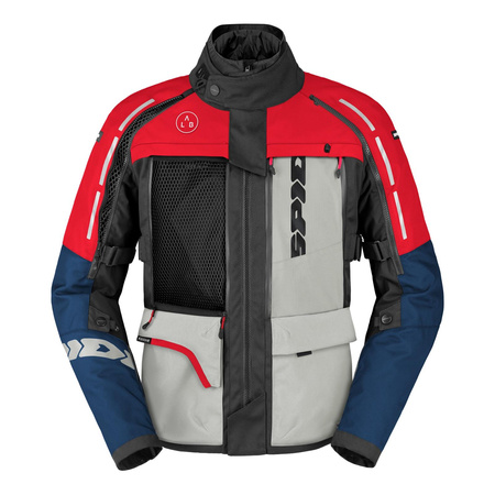 Kurtka tekstylna SPIDI 4 SEASON V3 BLUE/ICE/RED niebieski szary czerwony