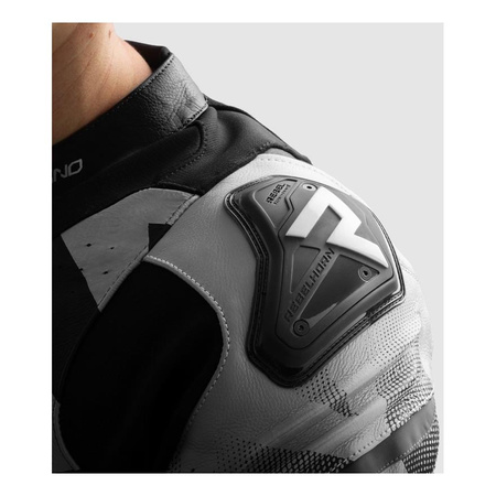 Kurtka skórzana REBELHORN INFERNO BLACK/WHITE