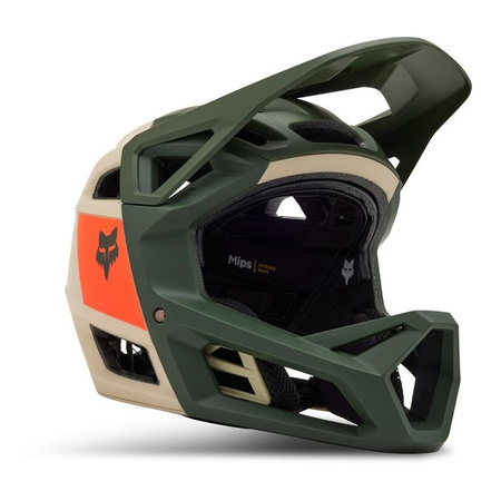 Kask rowerowy FOX PROFRAME RS CE NUF DARK SAGE zielony beżowy