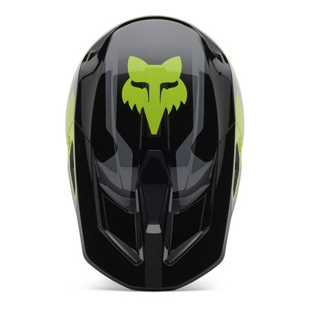 Kask cross dziecięcy FOX JUNIOR V1 LEAN GREY/YELLOW szary żółty