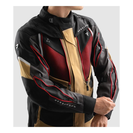 Kurtka tekstylna REBELHORN HARDY 3.0 DESERT/GREY/RED