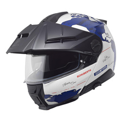 Kask szczękowy SCHUBERTH E2 ECE ATLAS BLUE biały niebieski czerwony