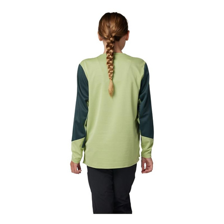 Koszulka rowerowa dziecięca FOX JUNIOR DEFEND Z DŁUGIM RĘKAWEM TAUNT PALE GREEN zielony