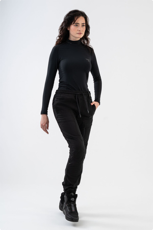 Jeansy motocyklowe damskie SHIMA JOGGSY LADY BLACK