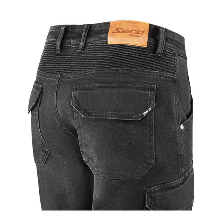 Jeansy motocyklowe SECA SQUARE II BLACK czarny