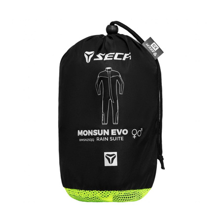 Kombinezon przeciwdeszczowy SECA MONSUN EVO BLACK/FLUO