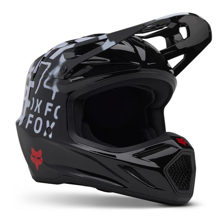 Kask cross FOX V3 SEVENTY4 BLACK czarny