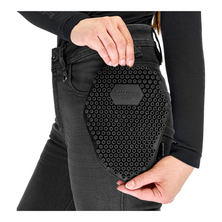 Jeansy motocyklowe damskie SHIMA RIDGE LADY BLACK