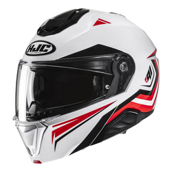 Kask szczękowy HJC I91 TRICUS WHITE/RED