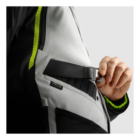 Kurtka tekstylna REBELHORN HARDY 3.0 BLACK/GREY/FLUO YELLOW czarny szary żółty fluo