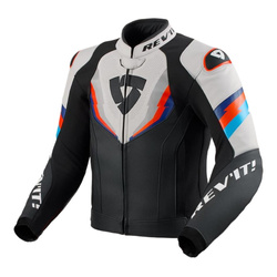 Kurtka skórzana REVIT QUANTUM 3 BLACK/LIGHT GREY