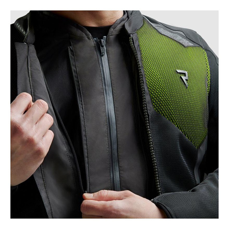 Kurtka tekstylna męska REBELHORN JAX BLACK/FLUO YELLOW