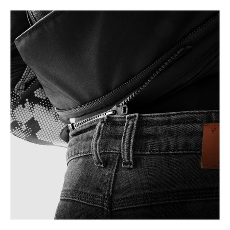 Jeansy motocyklowe REBELHORN BRONCO MONOLAYER WASHED BLACK czarny