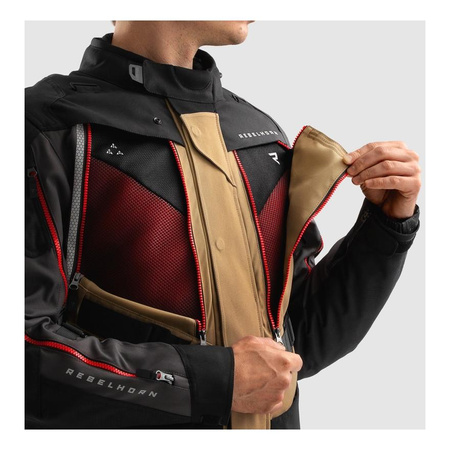 Kurtka tekstylna REBELHORN HARDY 3.0 DESERT/GREY/RED