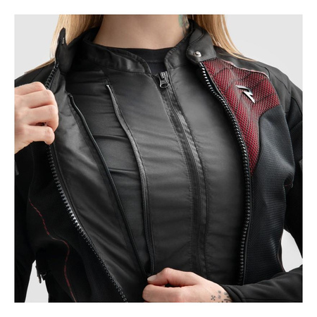 Kurtka tekstylna damska REBELHORN JAX LADY BLACK/RED czarny czerwony