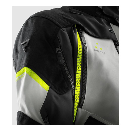 Kurtka tekstylna REBELHORN HARDY 3.0 BLACK/GREY/FLUO YELLOW