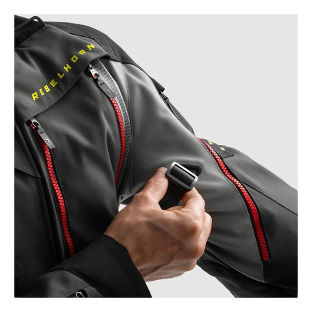 Kurtka tekstylna REBELHORN HARDY 3.0 ANTHRACITE/GREY/YELLOW grafitowy szary żółty
