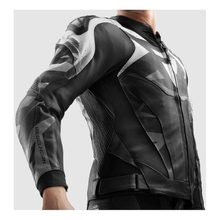 Kurtka skórzana REBELHORN INFERNO BLACK/WHITE