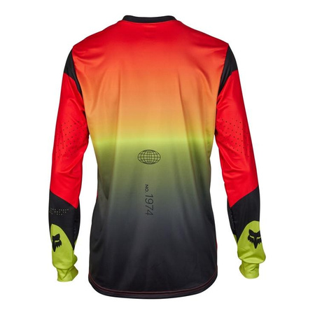 Koszulka rowerowa dziecięca FOX JUNIOR RANGER Z DŁUGIM RĘKAWEM REVISE RED/YELLOW