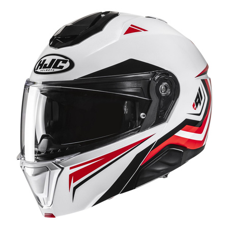 Kask szczękowy HJC I91 TRICUS WHITE/RED