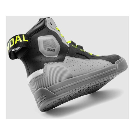 Trampki motocyklowe REBELHORN VANDAL II BLACK/GREY/FLUO YELLOW czarny szary żółty fluo