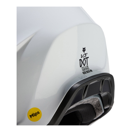 Kask cross FOX V3 RS CARBON SOLID WHITE