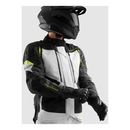 Kurtka tekstylna REBELHORN HARDY 3.0 BLACK/GREY/FLUO YELLOW czarny szary żółty fluo