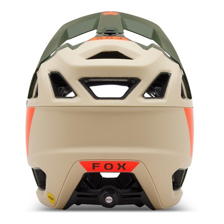 Kask rowerowy FOX PROFRAME RS CE NUF DARK SAGE zielony beżowy