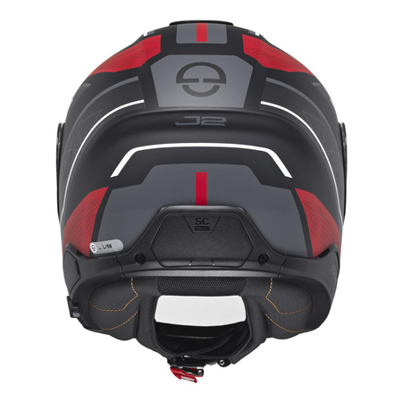 Kask otwarty SCHUBERTH J2 ECE SIGMA RED czarny czerwony