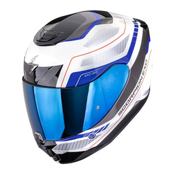 Kask integralny SCORPION EXO-391 LEO WHITE/BLUE biały niebieski