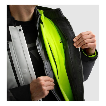 Kurtka tekstylna REBELHORN HARDY 3.0 BLACK/GREY/FLUO YELLOW czarny szary żółty fluo