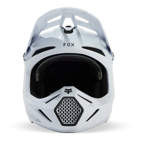Kask cross FOX V3 RS CARBON SOLID WHITE biały