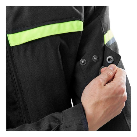 Kurtka tekstylna OZONE NEO BLACK/FLO YELLOW czarny żółty fluo