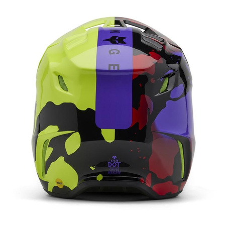 Kask cross FOX V3 THROTTLE FLUORESCENT YELLOW żółty fluo