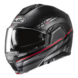 Kask szczękowy HJC I100 SYSMA BLACK/RED czarny czerwony